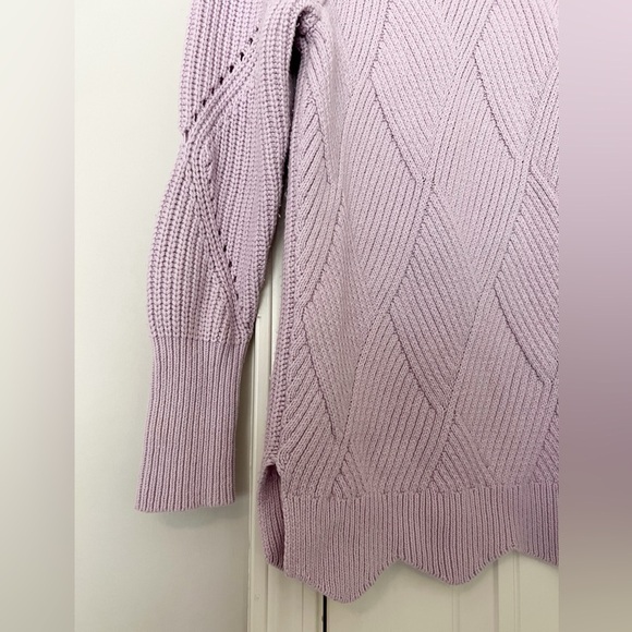 Rebecca Taylor Purple Basketweave Turtleneck Sweater - Picture 4 of 8